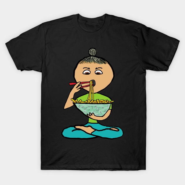 Noodles and Chopsticks T-Shirt by Mark Ewbie